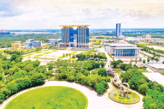 Trung tâm Đổi mới sáng tạo Việt Nam-Singapore sẽ giúp tỉnh Bình Dương và các địa phương tiếp tục phát triển xanh và bền vững. Trong ảnh: Một góc Thành phố mới Bình Dương.
