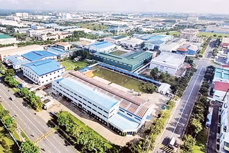 Một góc khu công nghiệp Phú Hội, huyện Đức Trọng, Lâm Đồng. (Ảnh M.V.B)