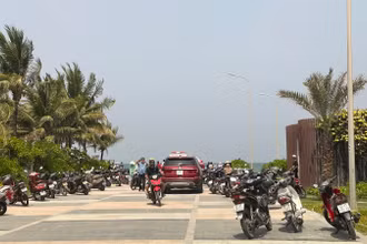 Khu vực bãi biển Tân Trà nơi xảy ra vụ việc đáng tiếc.