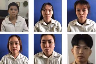 Các đối tượng lừa đảo bị bắt giữ.