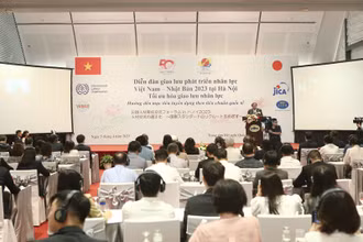Toàn cảnh Diễn đàn giao lưu phát triển nhân lực Việt Nam - Nhật Bản. 