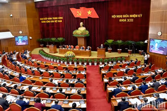 Thông cáo báo chí về ngày làm việc thứ hai Hội nghị giữa nhiệm kỳ Ban Chấp hành Trung ương Đảng khóa XIII