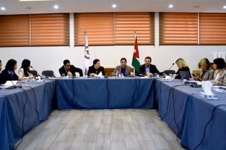 Đoàn công tác Việt Nam trong buổi thăm và làm việc tại Jordan.
