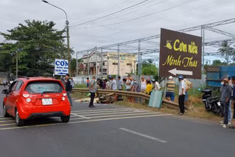 Hiện trường vụ tai nạn.