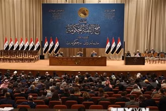 Quang cảnh một phiên họp Quốc hội Iraq tại thủ đô Baghdad. (Ảnh: AFP/TTXVN)
