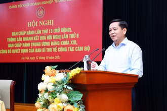 Đồng chí Nguyễn Long Hải phát biểu tại hội nghị.