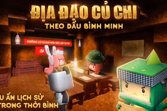 Nhóm tác giả trẻ (từ 14-27 tuổi) tái hiện Địa đạo Củ Chi trong game Mini World.