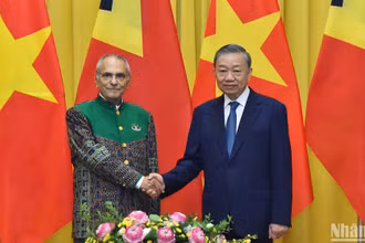 Chủ tịch nước Tô Lâm và Tổng thống Jose Ramos-Horta tại buổi Hội đàm.