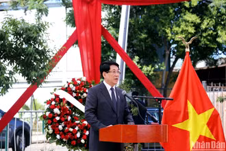 Chủ tịch nước Lương Cường phát biểu tại buổi lễ.