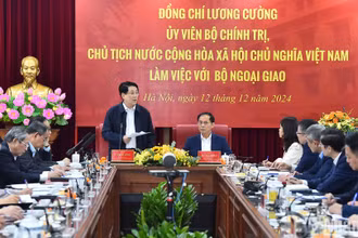 Chủ tịch nước Lương Cường thăm và làm việc với Bộ Ngoại giao.