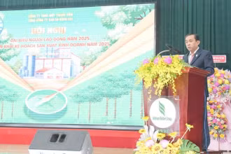Ông Đỗ Minh Tuấn, Tổng Giám đốc Tổng Công ty Cao-su Đồng Nai phát biểu tại hội nghị.