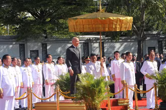 Lễ kỷ niệm 71 năm Quốc khánh và Ngày thành lập Quân đội Hoàng gia Campuchia diễn ra dưới sự chủ trì của Quốc vương Norodom Sihamoni.