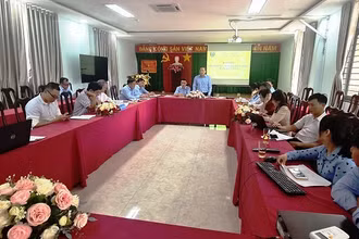 Quang cảnh buổi họp báo công bố số liệu thống kê kinh tế, xã hội Đắk Nông 6 tháng đầu năm 2023.