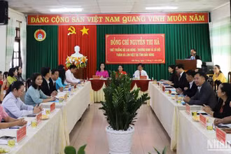 Thứ trưởng Bộ Lao động-Thương binh và Xã hội Nguyễn Thị Hà cùng đoàn công tác làm việc tại tỉnh Đắk Nông