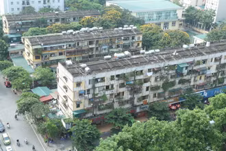 Khu tập thể Giảng Võ được xây dựng cách đây hơn 50 năm. 