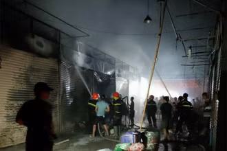 Hiện trường vụ cháy. 