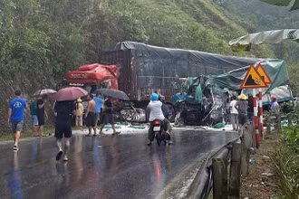 Hiện trường xảy ra vụ tai nạn.