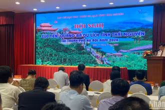 Hội nghị xúc tiến, quảng bá du lịch tỉnh Thái Nguyên diễn ra vào chiều 11/4 tại Hà Nội. (Ảnh: NGỌC KHÁNH)