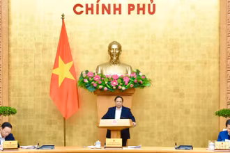 Thủ tướng Phạm Minh Chính chủ trì phiên họp. (Ảnh: TRẦN HẢI)