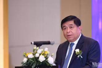 Bộ trưởng Kế hoạch và Đầu tư Nguyễn Chí Dũng phát biểu tại sự kiện.