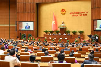 Quang cảnh một phiên họp của Ủy ban Thường vụ Quốc hội. (Ảnh: DUY LINH)