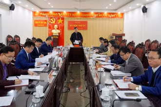 Ủy ban Kiểm tra Tỉnh ủy Bắc Kạn họp kỳ thứ 21. (Ảnh: KHÁNH DUY)