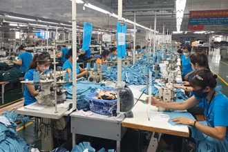 Sản xuất hàng xuất khẩu tại Tổng công ty cổ phần Dệt may Hà Nội. 