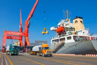 Cảng Quốc tế Long An chọn logistics xanh làm tiêu chí phát triển. (Ảnh NGUYỄN LÊ) 
