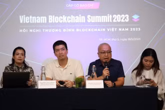 Họp báo công bố Hội nghị thượng đỉnh Blockchain Việt Nam 2023.