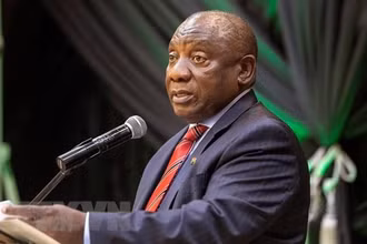 Tổng thống Nam Phi Cyril Ramaphosa. (Ảnh: AFP/TTXVN)