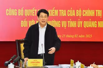 Chủ tịch nước Lương Cường phát biểu chỉ đạo tại Hội nghị công bố Quyết định kiểm tra của Bộ Chính trị, Ban Bí thư năm 2025 đối với Ban Thường vụ Tỉnh ủy Quảng Ninh.