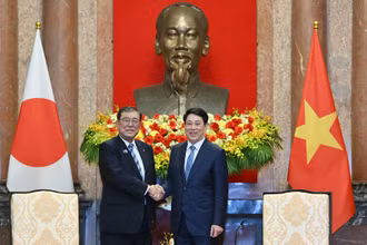 Chủ tịch nước Lương Cường và Thủ tướng Nhật Bản Ishiba Shigeru.