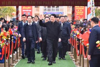 Chủ tịch nước Lương Cường tới dự lễ phát động Tết trồng cây “Đời đời nhớ ơn Bác Hồ” Xuân Ất Tỵ năm 2025.