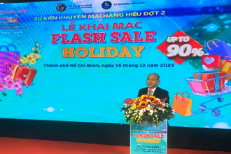 Phó Giám đốc Sở Công thương Thành phố Hồ Chí Minh Nguyễn Nguyên Phương phát biểu khai mạc.