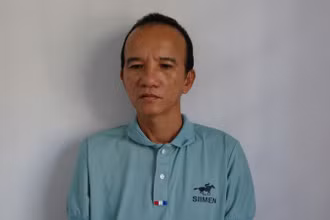 Đối tượng Hồ Văn Long tại cơ quan công an.