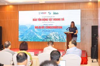 Phó Giám đốc USAID Việt Nam Debra Mosel phát biểu tại sự kiện.