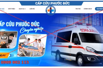 Quảng cáo trái phép của Công ty TNHH Cấp cứu Phước Đức đặt tại số 505/7 Bến Bình Đông, phường 13, quận 8, Thành phố Hồ Chí Minh