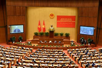 Tổng Bí thư Nguyễn Phú Trọng phát biểu tại Hội nghị văn hóa toàn quốc năm 2021. Ảnh: ĐĂNG KHOA