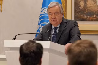 Tổng Thư ký Liên hợp quốc Antonio Guterres chủ trì cuộc họp về tình hình Afghanistan diễn ra tại thủ đô Doha của Qatar