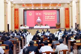 Quang cảnh kỳ họp thứ 18, Hội đồng nhân dân tỉnh Lâm Đồng khóa X.