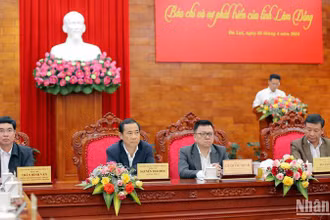 Các đồng chí chủ trì buổi làm việc.