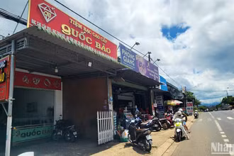 Tiệm kinh doanh bạc Quốc Bảo tại thành phố Bảo Lộc, Lâm Đồng bị trộm nhiều trang sức giá trị.