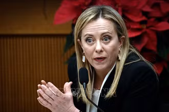 Thủ tướng Italia Giorgia Meloni. (Ảnh: Reuters/TTXVN)