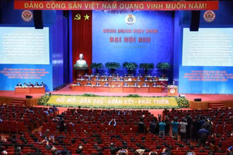 Đại hội XIII Công đoàn Việt Nam. (Ảnh: Báo Điện tử Chính phủ)