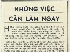 Những việc cần làm ngay (Bài 19)