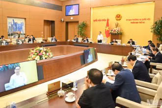 Quang cảnh Phiên họp thứ 43 của Ủy ban Thường vụ Quốc hội. (Ảnh: DUY LINH)