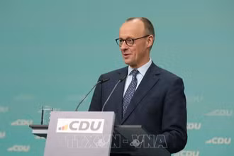 Ông Friedrich Merz phát biểu tại cuộc họp báo ở Berlin. (Ảnh tư liệu: THX/TTXVN)