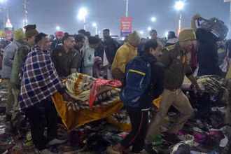 Ảnh minh hoạ một vụ giẫm đạp ở Prayagraj, bang Uttar Pradesh, miền bắc Ấn Độ. (Nguồn: Tân Hoa xã)