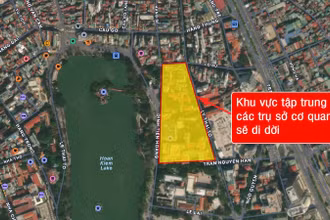 [Infographic] 11 trụ sở cơ quan sẽ di dời khỏi khu vực hồ Hoàn Kiếm
