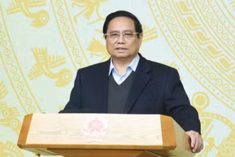 Thủ tướng Phạm Minh Chính phát biểu ý kiến chỉ đạo Phiên họp thứ hai Ban Chỉ đạo xây dựng nhà máy điện hạt nhân. (Ảnh: TRẦN HẢI)